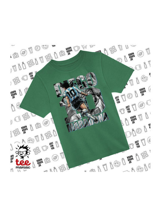 Kinderoberteile T-Shirt Grün Diego Maradona KP_33468_tshirt-kid-grün