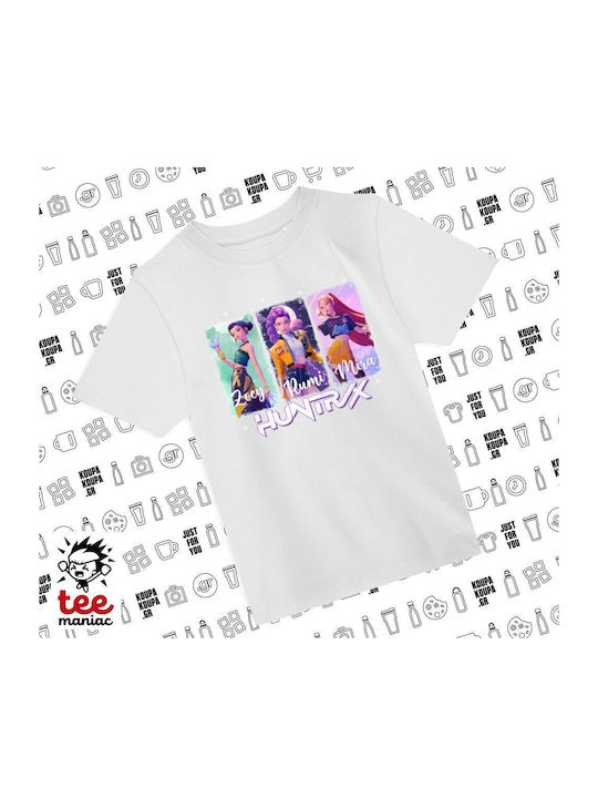 Kinderoberteile T-Shirt Weiß Huntr X K-pop KP_33225_tshirt-kid-weiß