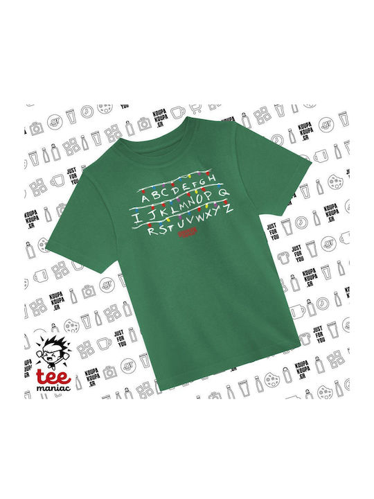 Stranger Things Παιδικό T-shirt Πρασινο Abc