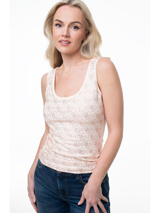Guess Damenbluse Baumwollarmes Pink