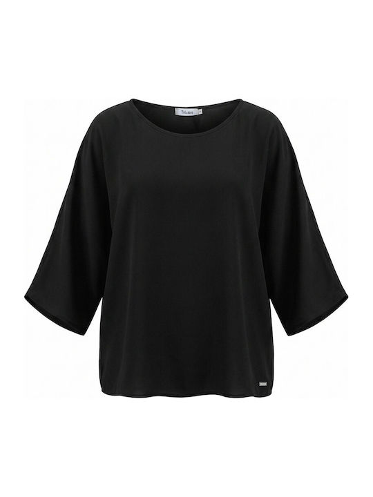Toi&Moi Damenbluse mit 3/4 Ärmel Schwarz
