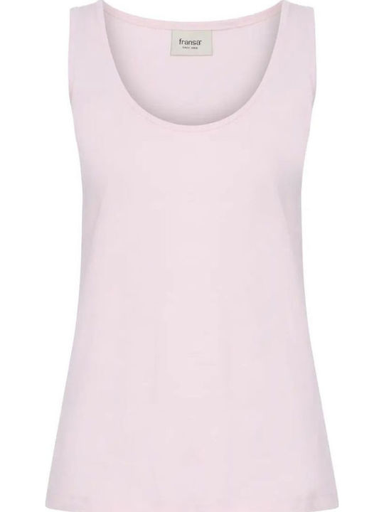 Fransa Damen Bluse Ärmellos Rosa