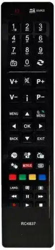 Universal TV Remote Control RC-4837 for Sharp and Telefunken TVs