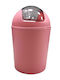 Plastic Bathroom Bin Pink