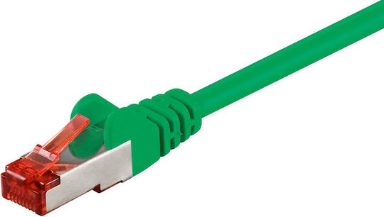 Goobay S/FTP Cat.6 (Gigabit) Καλώδιο Δικτύου Ethernet 0.15m Πράσινο
