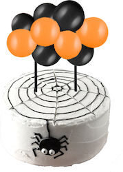 Schwarzer Orange Halloween Ballon-Topper