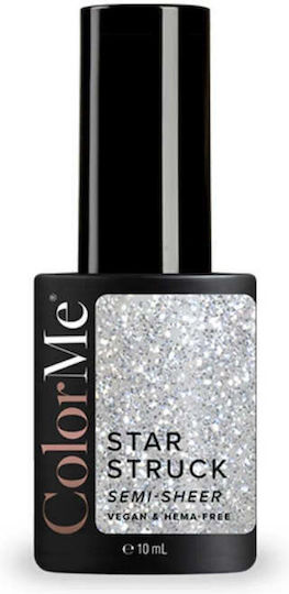 Ojă Pentru Unghii Cu Gel Semi-permanentă Translucidă Sclipici Vegan Fără Hema Nuanta Starstruck Colorme Cosmetics 10 Ml