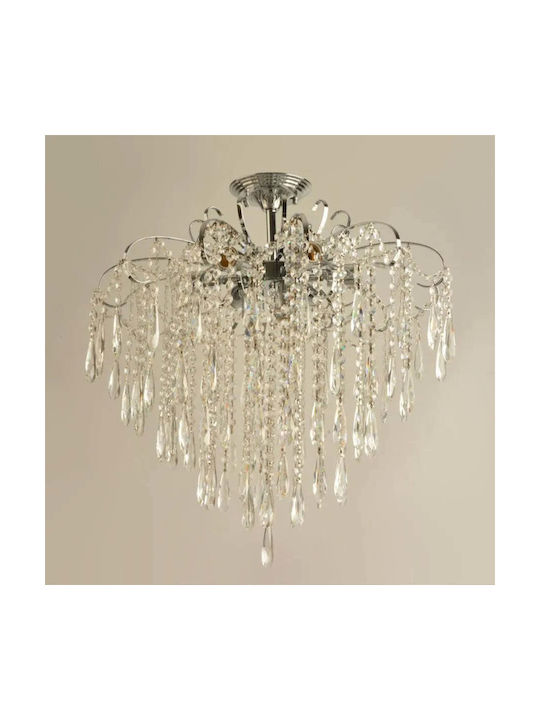 Alista Home Candelabru 9xE27 Ø60cm cu Cristale Argintii AT1CT-VV1A-HT2L-6503/9CH