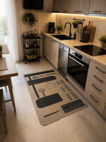 Rectangular Kitchen Mat with Non-Slip Backing Non-Slip 100x150cm