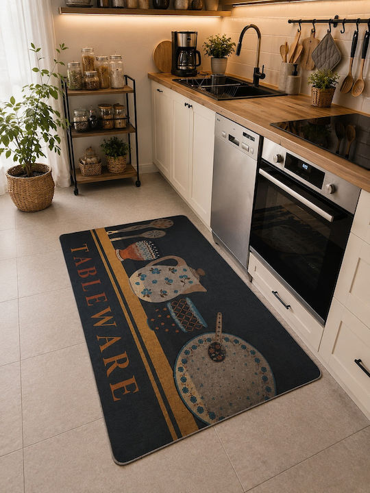 Rectangular Kitchen Mat with Non-Slip Backing Non-Slip 100x150cm