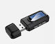 Oem 2-in-1 Wireless Usb Bluetooth Audio Transmitter Receiver Aux Jack Lcd Wireless Music Adapter