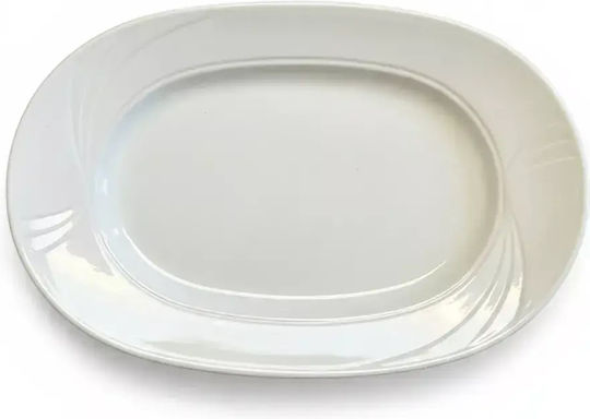 Apulum Ambition Servierplatte Oval aus Weißem Porzellan