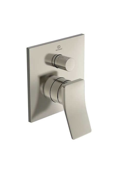 Ideal Standard Μίκτης Μπαταρίας Εντοιχισμού για Ντουζιέρα 2 Εξόδων Ασημί