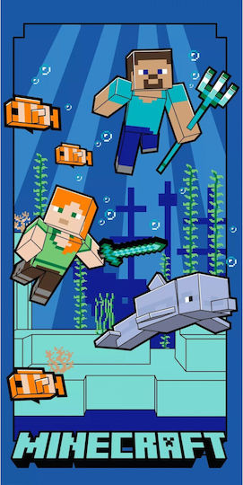 Prosop De Plajă Pentru Copii Minecraft 70x140cm Fast Dry Jerry Fabrics 145112
