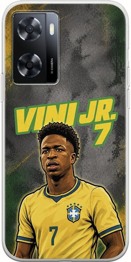 World Stars Collection Vinicius Junior Case Oppo A57 4G Flexible TPU Transparent Silicone