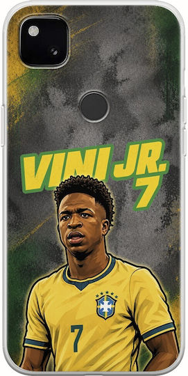 Husă World Stars Collection Vinicius Junior Google Pixel 4a 4g Flexibil TPU Silicon Transparent