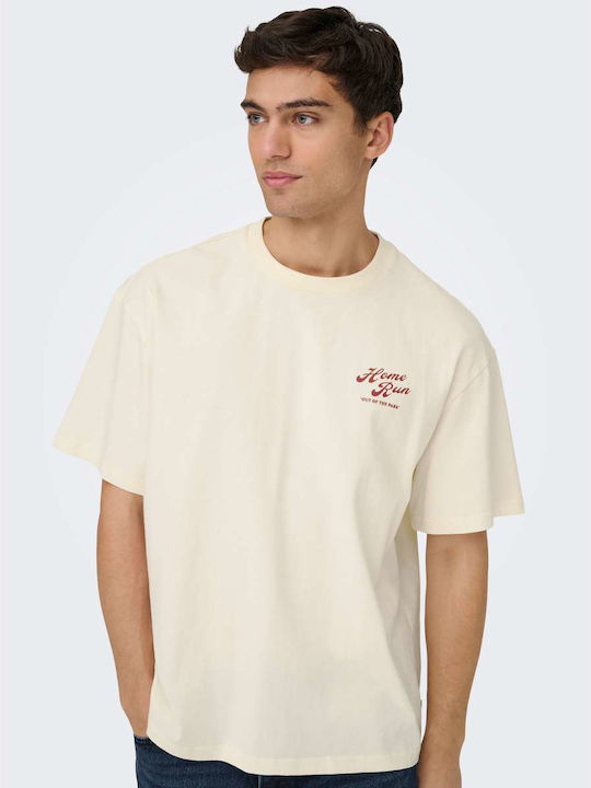 Only & Sons Αθλητικό T-shirt Whisper White