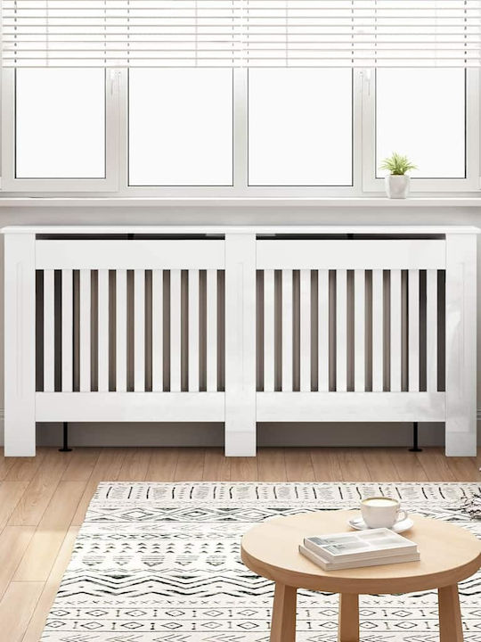vidaXL Husă pentru radiator din MDF Alb 172x19x81.5cm
