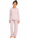 Benetton Benetton Damen Sommer Schlafanzug Set Rosa