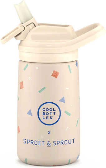 Cool Bottles Kids Water Bottle Thermos Silicone Kiddies Sprinkles Land 350ml