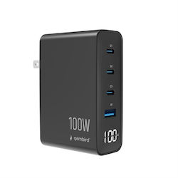 Gembird TA-UC-1A3C-PD100-01-BK Адаптер 100W Gembird TA-UC-1A3C-PD100-01-BK Адаптер 100W