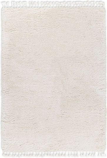 Tzikas Carpets Samarina Handmade Runner Rug with Fringes White 80x150cm