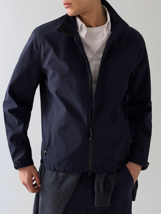 Guess Guess Herren Jacken Wasserdicht und Winddicht Darkblau
