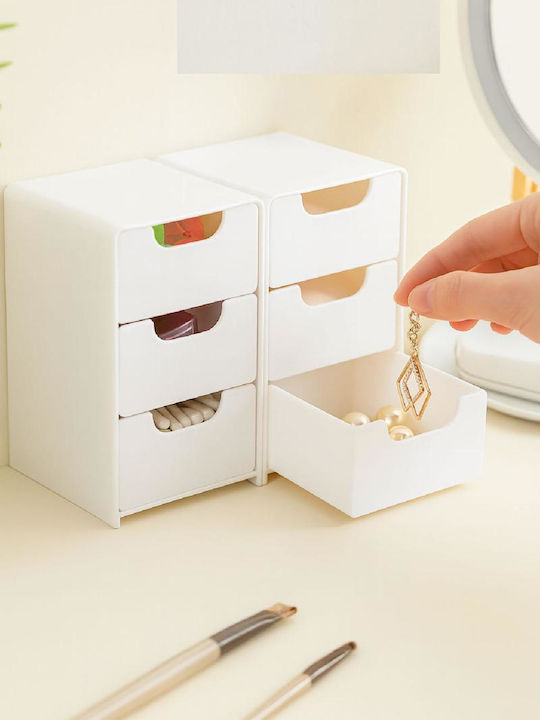 SteweHome Επιτραπέζια Βάση Πλαστική 8.5x7.5x3.8εκ. 2τμχ Λευκή