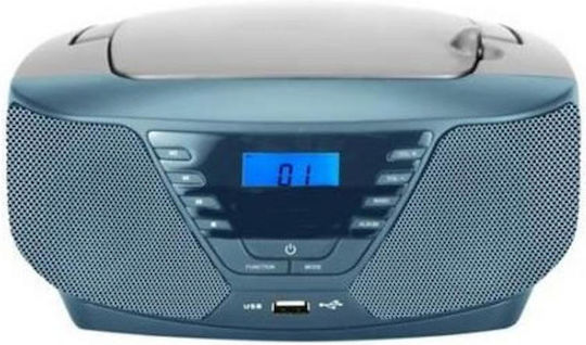 OK. Преносима аудиосистема с CD / USB / радио синьо