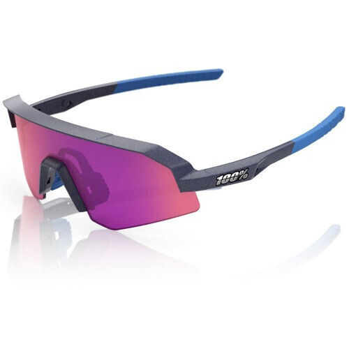 100% Cycling Glasses Slendale With Purple Frame And Mirror Lenses