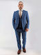 Men's Suit with Vest Blue Navy