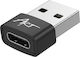 Avizar USB-C към USB мъжки адаптер за зареждане и прехвърляне 480 Mb/s Черен