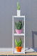 SteweHome Ραφιέρες Γλάστρας Πλαστικές Λευκές 29x29x94εκ. 3τμχ