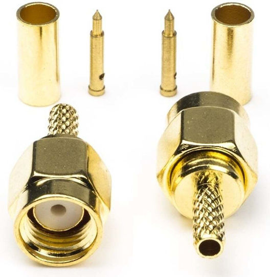 Connector Nedis Sma Male Gold-plated 2τμχ Csgb02900gd