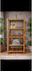 Stewehome Decorative Organizer Wood Classic Style Flowers Shoes Brown