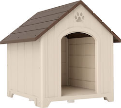 Pawhut Σπιτάκι Σκύλου Πλαστικό Μπεζ 88x78x89cm Pawhut Σπιτάκι Σκύλου Πλαστικό Μπεζ 88x78x89cm