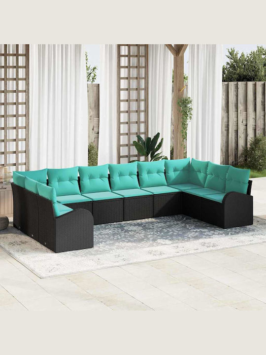 Ecksofa für Outdoor Rattan mit Kissen