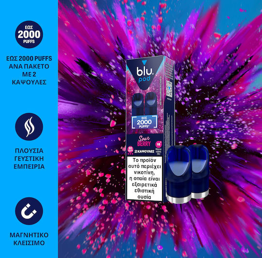 MyBlu Berry Προγεμισμένο Ανταλλακτικό Pod σε Μπλε χρώμα