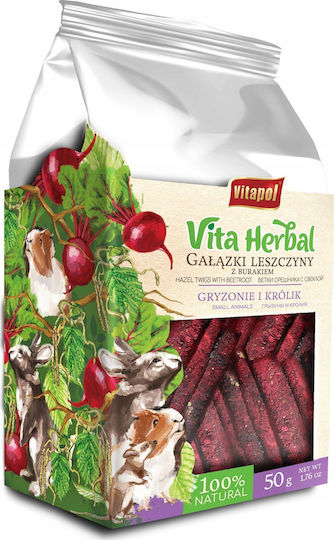 Vitapol Vita Herbal Rodents Rabbits Hazel Branches Beetroot 50 G 4 Pcs Disp
