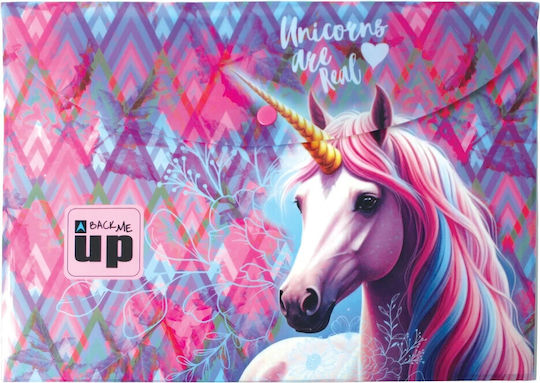 Φάκελος Κουμπί Α4 Back Me Up Pastel Unicorn 357-41580