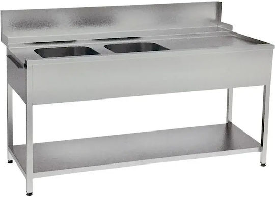Niki Inox Gewerbliche Spülen Offene Spüle Doppelter LB0S.P8160.25 40x50x30cm