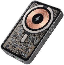 ISY MagSafe Power Bank 5000mAh με Θύρα USB-C Διάφανο ISY MagSafe Power Bank 5000mAh με Θύρα USB-C Διάφανο