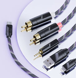 Fiio USB 2.0 Cable USB-C Male - 3.5mm Silver Fiio USB 2.0 Cable USB-C Male - 3.5mm Silver