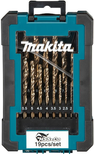 Makita Bohrmaschinen Set 19 Cobaltium Bohrmaterial