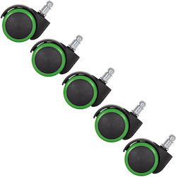 Freebox Roată De Mobilier Metalică Negru-Verde 5 Bucăți