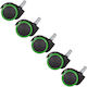 Freebox Furniture Wheel Metallic Black-Green 1.1x1.1cm 5 Pieces