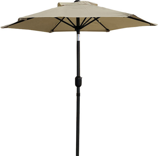 Round Aluminum Brown Parasol Φ3m