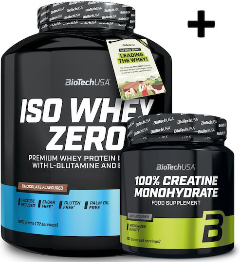 Biotechusa Iso Whey Zero 1816 гр + Biotechusa 100% Креатин Монохидрат 300 гр Кафе Лате