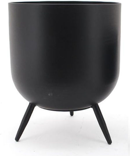 Zaros Pflanzentöpfe Metall Schwarz mit Gestell