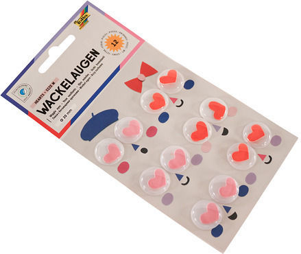 Peepers Hearts 20mm Stickers 12 Pieces Folia